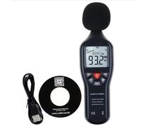 Cpolebev Sensore di Rumore Registratore di Decibel A Precisione Elevata USB Nero Che Misura da 30 A 130 DB