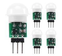 Cpolebev Sensore PIR AM312, Sensore di Movimento PIR da 5 Pezzi Mini Esterno Piroelettrico un Infrarossi PIR Sensore IR Umano Corpo del Modulo