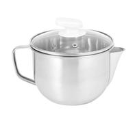 Cpolebev Separatore di Olio per Zuppa nel Acciaio Inossidabile da 1000 Ml, Separatore di 'Olio del Filtro 'Olio con Colino per La Cottura della Zuppa di Olio del Coperchio