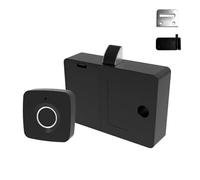 Cpolebev Serratura Biometrica con Impronta Digitale Serratura per Armadietto Chiave Nera Serrature per Cassetti Intelligenti Serratura Antifurto Tempo di Standby Lungo