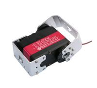 Cpolebev Servo Robotico Digitale in Metallo A Doppio Albero RDS51150 da 150 kg e 12 V con Staffa di Montaggio A U, Impermeabile A 270 Gradi