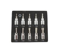 Cpolebev Set da 10 Pezzi Set di Manicotti 3/8 Manicotto A Pressare A Torx Spline Manicotto Esagonale