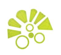 Cpolebev Set di 10 Pezzi di Righelli per Cucito Patchwork Sagomati Speciali Fai da Te. Strumento per Cucito Righello Patchwork Perimetro Trapunta Taglio Modello. Resistente, di Colore Verde.