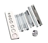 Cpolebev Set di 11 Pezzi di Bottoni A Pressione In Pelle con Base di Rivetto 633/655/831/201 -