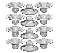 Cpolebev Set di 12 Pezzi di Tappi per Scarico A Maglie 2.125 Pollici / 1 Pollice, Cattura Capelli per Lavandino del Bagno, Lavanderia, Utilità, Cucina e Roulotte. Resistente.