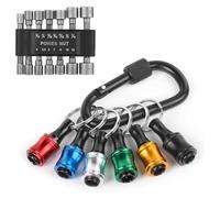 Cpolebev Set di 14 Utensili per Punte da Trapano per Elettrici, Chiave A Bussola, Chiavi Esagonali da 1/4 di Pollice e 6 Pezzi di Ricambio Esagonali da 1/4 di Pollice, Accessori