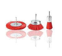 Cpolebev Set di 3 Spazzole nel Filo Abrasivo nel Filo di Nylon e Spazzole un Tazza con Gambo da 1/4 di Pollice per La Rimozione di Ruggine/Corrosione/