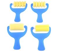 Cpolebev Set di 4 Pezzi Spugna Pennello A Rullo di DIY per Bambini Pittura Pennelli Capretto Arte Pittura Strumento