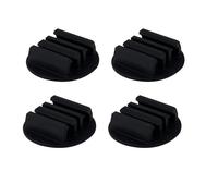 Cpolebev Set di 4 Porta Penne In Silicone, Supporto per Pennarelli Nero In Gel di Silice per Scrivania, Lavagna e Altre Superfici Piane.