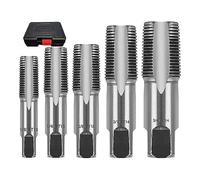 Cpolebev Set di 5 Rubinetti per Tubi NPT, 1/8 Pollici, 1/4 Pollici, 3/8 Pollici, 1/2 Pollici e 3/4 Pollici NPT per Idraulici Assortiti Meccanica e Filettatura Fai-Da-Te Durevole