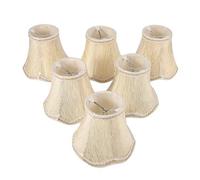Cpolebev Set di 6 Paralumi per Lampadari, Solo per Lampadine Un Candela, Paralumi con Attacco Un Clip