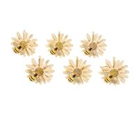 Cpolebev Set di 6 Portatovaglioli Un Forma di Girasole con, Portatovaglioli D' con Ape per Decorazioni da Tavola Formali o Casual