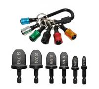 Cpolebev Set di 6 Punte per Utensili HVAC Strumento di Pressatura per Tubi In Rame HVAC con da 6 Pezzi
