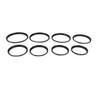 Cpolebev Set di 8 Anelli Adattatore Step-Up, Include 49-52 Mm, 52-55 Mm, 55-58 Mm, 58-62 Mm, 62-67 Mm, 67-72 Mm, 72-77 Mm, 77-82 Mm-Nero