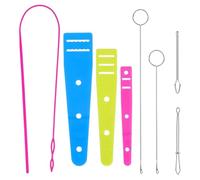 Cpolebev Set di 8 Strumenti per Infilare Cordoncini Flessibili, per Cucire Giacche, Cappotti, Pantaloni, Felpe con Cappuccio e Maglioni