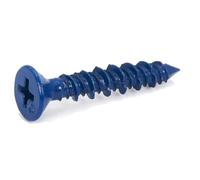 Cpolebev Set di Ancoraggi per A Punta Diamantata In Cemento Piatto Blu da 100 Pezzi 3/16 X 1-1/4 Pollici per L'Ancoraggio al Kit In Muratura