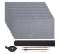 Cpolebev Set di Calligrafia, Set di Panni per Scrivere Ad Acqua, 12 Fogli di Carta per Scrivere Ad Acqua, 3 Misure di Pennelli, 1 Vassoio per Dipingere Ad Acqua