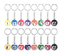 Cpolebev Set di Colorati con Palla da Biliardo, 16 Pezzi, Mini Magici, Palline da Biliardo, Accessori per Catene da Biliardo
