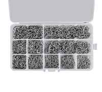 Cpolebev Set di da Pesca da 1000 Pezzi da Pesca Spinati nel Acciaio Ad Alto Tenore di Carbonio per Attrezzi da Pesca d'Acqua d'Acqua Salata