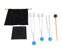 Cpolebev Set di Diapason (128 Hz, 256 Hz, 512 Hz), per la Guarigione del Suono, la Meditazione, la Terapia, per Alleviare Lo Stress Durevole Facile da Installare Facile da Usare,