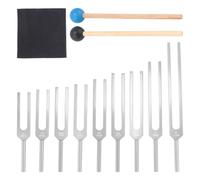 Cpolebev Set di Diapason 9 Pezzi 174/285/396/417/528/639/741/852/963Hz Diapason, Set di Strumenti di Guarigione per La Guarigione Dei Chakra In