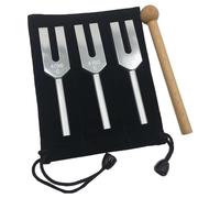 Cpolebev Set di Diapason Angel - 4096 Hz, 4160 Hz, 4225 Hz - Set di Strumenti Terapeutici con Percussione In Legno e