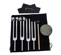Cpolebev Set di Diapason per Guarigione 128Hz, 136Hz, 256Hz, 384Hz e Attivatore di Disco da Hockey per Guarigione, Terapia del Suono, Mantenimento del Corpo