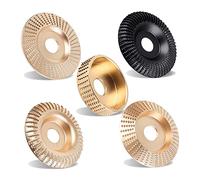 Cpolebev Set di Dischi per Intaglio del Legno per Smerigliatrice Angolare 4 e 4 Accessori per Smerigliatrice Angolare da 1/2 con Perno da 5/8 di Pollice, Strumento per Smerigliatrice per Ceppi