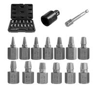 Cpolebev Set di Estrattori per da 15 Pezzi, Estrattore per Bulloni Spelati, Kit di Estrattori per Bulloni per La Rimozione di Bulloni Arrugginiti Rotti, Perni e