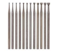 Cpolebev Set di Frese A Tazza da 12 Pezzi, Punte per Arrotondare il Filo con Gambo da 3/32 Pollici, Punte per Intaglio di Gioielli (0,8-3,0 Mm)
