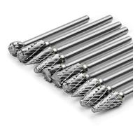 Cpolebev Set di Frese In Carburo Compatibile con Rotary Gambo da 1/8 di Pollice 10 Pezzi Accessori per Punte per Smerigliatrice Rotante
