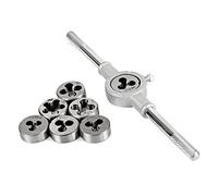 Cpolebev Set di Fustelle Metriche da 8 Pezzi M3//M5/M6/M8/M10/M12 Combinazione di Set di Utensili per La Maschiatura Della Riparazione Dei Filetti