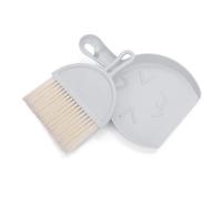 Cpolebev Set di Mini e Spazzole, Set di Pulizia Piccola Scopa e Set di Spazzole da Tavolo Portatile (Grigio) Facile da Usare