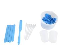 Cpolebev Set di Misurini in Silicone per Resina Epossidica, Tazza di Miscelazione da 600 e 100 Ml, Spatola in Silicone, in Resina Epossidica, Facili da Pulire, Perfetti per Creare Gioielli con