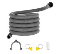 Cpolebev Set di Prolunga per Tubo di Scarico Tubo Universale per Lavatrice 1M, Include Connettore per Tubo della Staffa e Fascette per Tubi Flessibili di Scarico