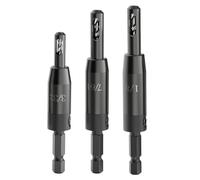 Cpolebev Set di Punte da Trapano Autocentranti, per Trapano con Codolo Esagonale da 1/4 Pollici, Punte da Trapano Svasatore per Legno e Fori da 3/32 Pollici, 7/64 Pollici, 1/8 Pollici