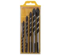 Cpolebev Set di Punte da Trapano per Muratura con Punta in Carburo di Tungsteno 7 Pezzi per Mattonelle di Cemento in Piastrelle di Ceramica Porcellana (3, 4, 5, 6, 8, 10, 12 Mm)