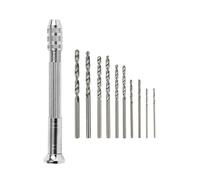 Cpolebev Set di Punte Elicoidali da 11 Pezzi 0,5-2,0 mm Strumento per Punzonatura Manuale per la Lavorazione del Legno Kit di Manutenzione 'Orologio Hardware Durevole Facile da Installare Facile d