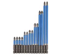 Cpolebev Set di Punte per Cacciaviti Magnetiche Antiscivolo da 14 Pezzi Set di Punte per Avvitatori un Percussione Set di Punte per Trapano un Croce con Codolo Esagonale da 1/4 di Pollice