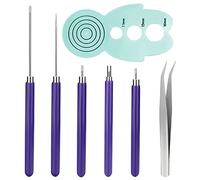 Cpolebev Set di Strumenti per Quilling, 5 Pezzi di Strumenti per Fiori di Carta, Strumenti per Quilling con Intaglio per Arrotolare Fiori di Carta, DIY per Principianti