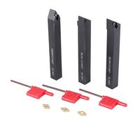 Cpolebev Set di Supporti Indicizzabili per Utensili Da Tornio nel Metallo Duro Da 3 Pollici Da 1/2 Pollice Set SDNCN1212H07 + SDJCL1212H07 + SDJCR1212H07 + 3 Pezzi DCMT070204 Inserto