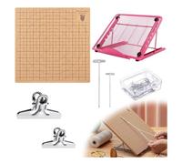 Cpolebev Set di Tavole per macramè con Clip per A T, Ausilio per Lavori A Maglia, Tavola per macramè e Annodamenti, Forniture per macramè S