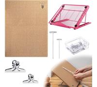 Cpolebev Set di Tavole per macramè con Clip per A T, Ausilio per Lavori A Maglia, Tavola per macramè e Annodamenti, Forniture per macramè L
