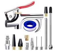 Cpolebev Set di Utensili per Soffiaggio con Ugelli D'Aria con Connessione A 2 Vie da 13 Pezzi, con Raccordo Rapido Standard da 1/4 di Pollice per Accessori di Ricambio per Gonfiaggio e Depolverazione