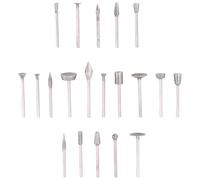 Cpolebev Set per Intaglio Della Pietra Punte Diamantate, 20 Pezzi Kit di Lucidatura Accessori per Utensili Rotanti con Gambo da 1/8 di Pollice per Intaglio