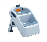 Cpolebev Sgabello Pieghevole per Bambini, per Cucina, Lavandino, Bagno, Blu, Vasino, per Bambini, Aiutante in Cucina, Scala in Plastica