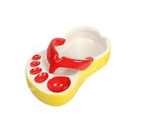 Cpolebev Simpatica Pantofola Piatto di Salsa di Pomodoro Saporita Piatto da Immersione Infradito Piatto Vassoio in Ceramica Posacenere, Un Ben Fatto
