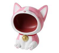 Cpolebev Simpatica Statua di Gatto Porta Caramelle, Decorazione per Interni con Grande Spazio per Riporre Chiavi o Accessori, Rosa