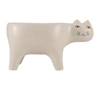 Cpolebev Simpatico Gatto in Ceramica da Giardino Vaso da Fiori Immagine Animale Cactus Fioriera Pianta Grassa Contenitore da Tavolo Decorazione Bianca