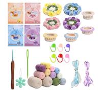 Cpolebev Sottobicchieri con Mughetto Fatti A Mano DIY, Sottobicchiere con Fiori 3D All'Uncinetto, Sottobicchiere con Mughetto Lavorato A Mano
